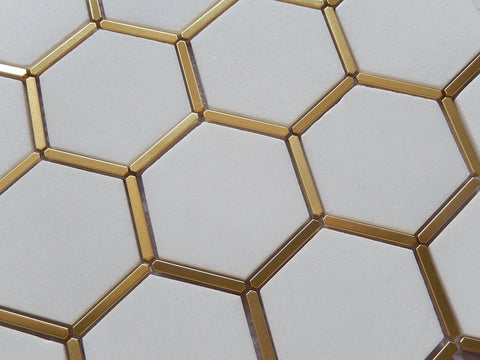 GOLD TRIM - WHITE