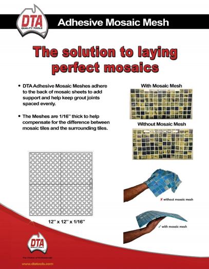 ADHESIVE MOSAIC MESH - 12 x 12 - Pack of 50