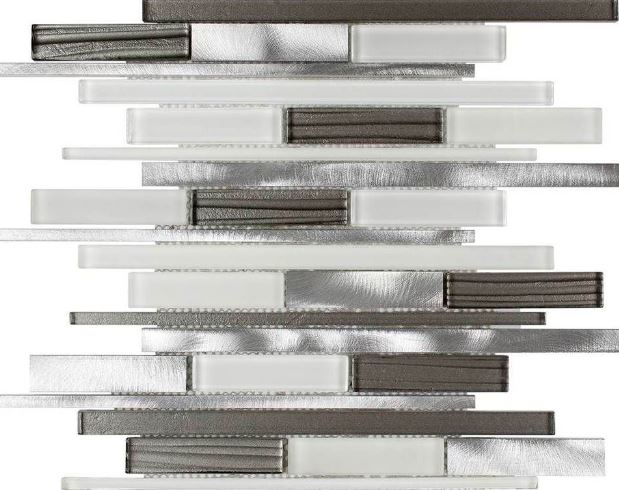 METAL RECTANGLE WAVE - WHITE