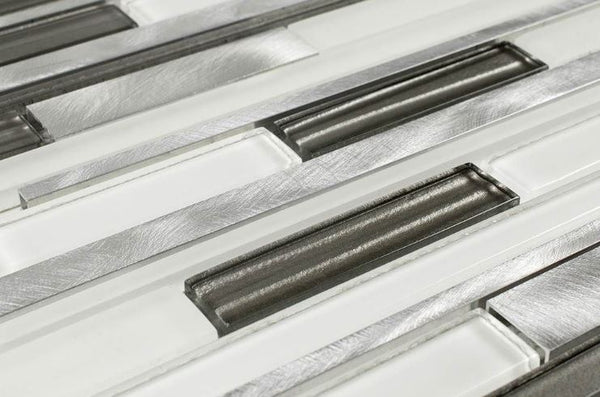 METAL RECTANGLE WAVE - WHITE