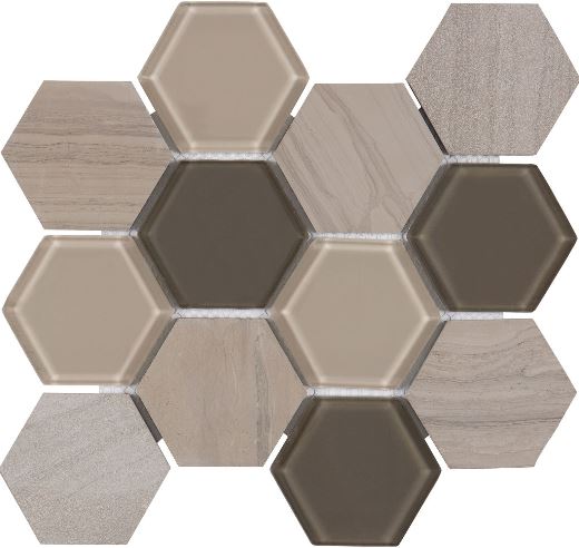 WATERJET HEXAGON - BEIGE