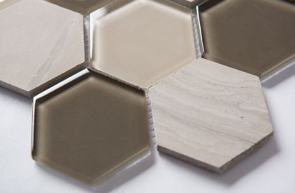 WATERJET HEXAGON - BEIGE