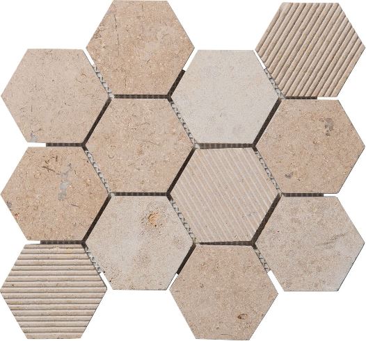 WATERJET HEXAGON CHISEL - SAND STONE