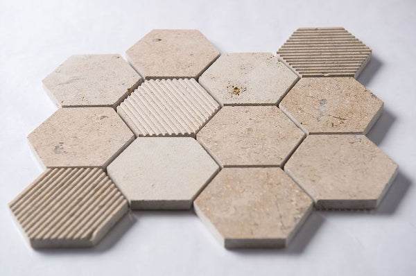 WATERJET HEXAGON CHISEL - SAND STONE